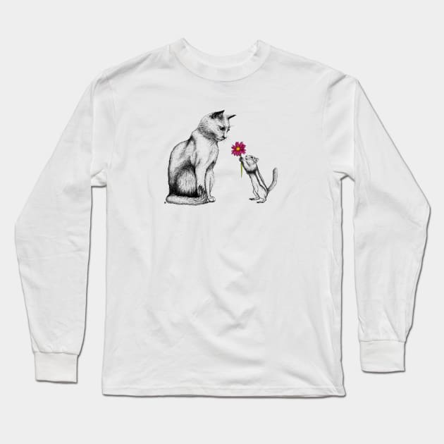 Be my Valentine... Long Sleeve T-Shirt by InkCats